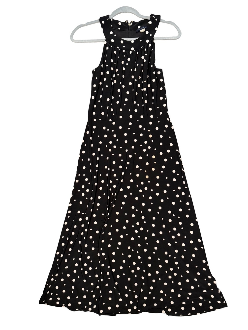 Tommy Hilfiger Black and White Polka Dot Midi Dress